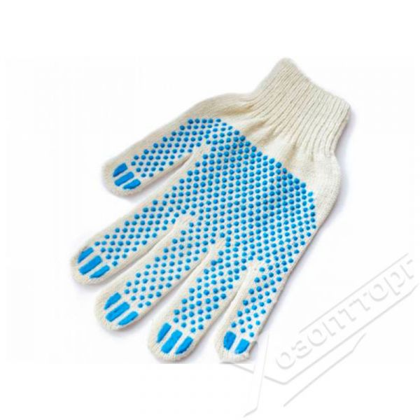 Gloves SP-14/10 wave white 5 thread with PVC